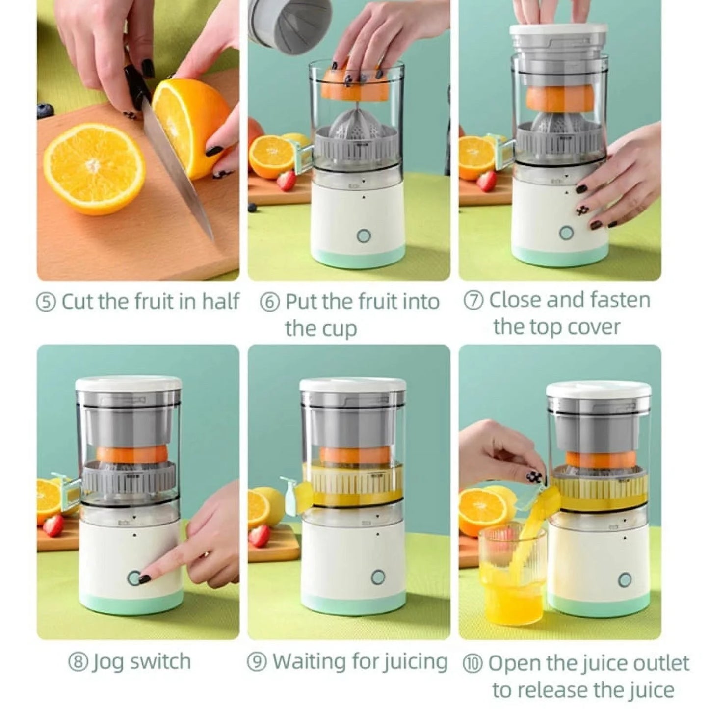 Electric Citrus Juicer : Ideal for juicing halved citrus fruits