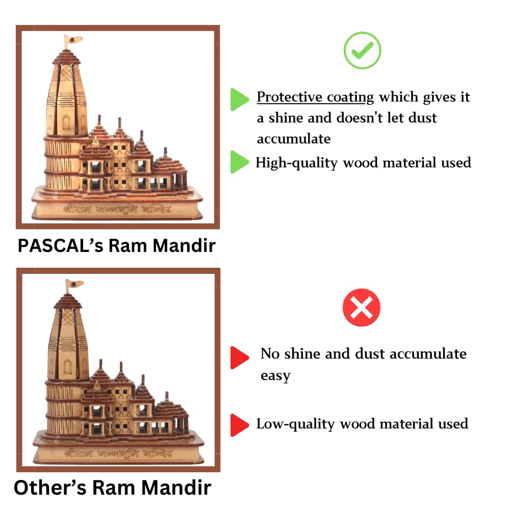 Shri Ram Mandir Ayodhya 3D Model Wooden Hand Carved Temple