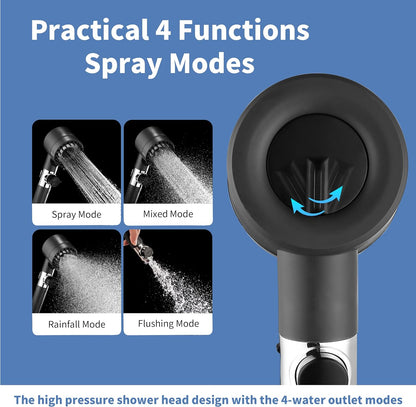 Powerful Multifunctional Shower Head || High Pressure Shower +3filter